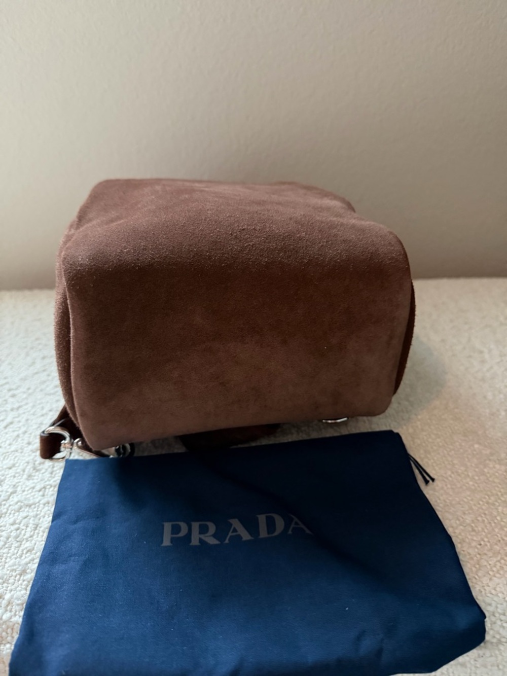 Prada Brown Suede Crossbody Sling Bag - Picture 7 of 12